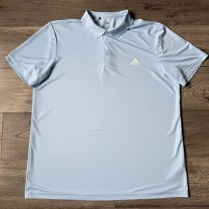 Adidas Men's Golf Primegreen‎ Performance Polo Light Blue - Size XL